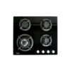Royal Built-in 4-Gas Burner Hob - Black Glass