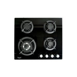 Royal Built-in 4-Gas Burner Hob - Black Glass